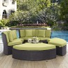 Modway Convene Circular Outdoor Patio Daybed Set - Espresso Peridot - Lifestyle