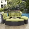 Modway Convene Circular Outdoor Patio Daybed Set - Espresso Peridot - Lifestyle - Modway Convene Circular Outdoor Patio Daybed Set - Espresso Peridot - Lifestyle
