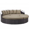 Modway Convene Canopy Outdoor Patio Daybed - Espresso Mocha - Retractable in Front Side AngleModway Convene Canopy Outdoor Patio Daybed - Espresso Mocha - Front Side Angle