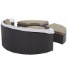 Modway Convene Canopy Outdoor Patio Daybed - Espresso Mocha - Retractable in Front Side AngleModway Convene Canopy Outdoor Patio Daybed - Espresso Mocha - Back Side Angle