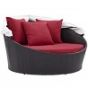 Modway Convene Canopy Outdoor Patio Daybed - Espresso Red - Front Side Angle