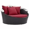 Modway Convene Canopy Outdoor Patio Daybed - Espresso Red - Front Side Angle - Modway Convene Canopy Outdoor Patio Daybed - Espresso Red - Front Side Angle