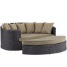 Modway Convene Outdoor Patio Daybed in Espresso Mocha - Front Side Angle