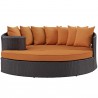 Modway Convene Outdoor Patio Daybed in Espresso Orange - Front Angle