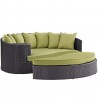 Modway Convene Outdoor Patio Daybed in Espresso Peridot - Front Side Angle
