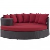Modway Convene Outdoor Patio Daybed in Espresso Red - Front Angle