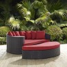 Modway Convene Outdoor Patio Daybed in Espresso Red - Lifestyle