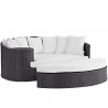 Modway Convene Outdoor Patio Daybed - Espresso White - Front Side Angle