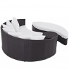 Modway Convene Outdoor Patio Daybed - Espresso White - Back Side Angle