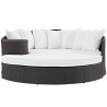 Modway Convene Outdoor Patio Daybed - Espresso White - Front Angle