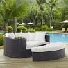 Modway Convene Outdoor Patio Daybed - Espresso White - Lifestyle