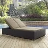 Modway Convene Double Outdoor Patio Chaise in Espresso Mocha - Lifestyle - Modway Convene Double Outdoor Patio Chaise in Espresso Mocha - Lifestyle