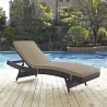 Modway Convene Outdoor Patio Chaise in Espresso Mocha - Lifestyle