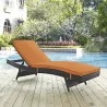 Modway Convene Outdoor Patio Chaise in Espresso Orange - Lifestyle - Modway Convene Outdoor Patio Chaise in Espresso Orange - Lifestyle