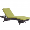 Modway Convene Outdoor Patio Chaise in Espresso Peridot - Angled View