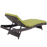 Modway Convene Outdoor Patio Chaise in Espresso Peridot - Back Angled