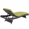 Modway Convene Outdoor Patio Chaise in Espresso Peridot - Back Angled - Modway Convene Outdoor Patio Chaise in Espresso Peridot - Back Angled