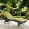 Modway Convene Outdoor Patio Chaise in Espresso Peridot - Lifestyle