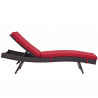 Modway Convene Outdoor Patio Chaise in Espresso Red - Side