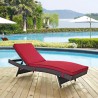 Modway Convene Outdoor Patio Chaise in Espresso Red - Lfiestyle