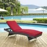 Modway Convene Outdoor Patio Chaise in Espresso Red - Lfiestyle - Modway Convene Outdoor Patio Chaise in Espresso Red - Lfiestyle