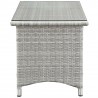 Modway Bridge 4 Piece Outdoor Patio Patio Conversation Set - Light Gray Beige - Table in Side Angle