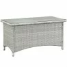 Modway Bridge 4 Piece Outdoor Patio Patio Conversation Set - Light Gray Gray - Table in Front Side Angle - Modway Bridge 4 Piece Outdoor Patio Patio Conversation Set - Light Gray Gray - Table in Front Side Angle