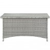 Modway Bridge 4 Piece Outdoor Patio Patio Conversation Set - Light Gray Navy - Table in Front Angle