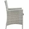Modway Bridge 4 Piece Outdoor Patio Patio Conversation Set - Light Gray Navy - Armchair in Side Angle - Modway Bridge 4 Piece Outdoor Patio Patio Conversation Set - Light Gray Navy - Armchair in Side Angle