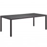Modway Convene 9 Piece Outdoor Patio Dining Set - Espresso Beige - Table in Front Side Angle