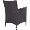 Modway Convene 9 Piece Outdoor Patio Dining Set - Espresso Mocha - Back Side Angle