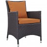 Modway Convene 9 Piece Outdoor Patio Dining Set - Espresso Orange - Chair in Front Side Angle