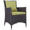 Modway Convene 11 Piece Outdoor Patio Dining Set - Espresso Peridot - Chair in Front Side Angle