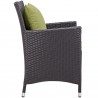 Modway Convene 11 Piece Outdoor Patio Dining Set - Espresso Peridot - Chair in Side Angle