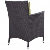 Modway Convene 11 Piece Outdoor Patio Dining Set - Espresso Peridot - Chair in Back Side Angle