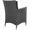 Modway Sojourn 2 Piece Outdoor Patio Sunbrella® Dining Set - Canvas Navy - Back Side Angle - Modway Sojourn 2 Piece Outdoor Patio Sunbrella® Dining Set - Canvas Navy - Back Side Angle