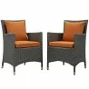 Modway Sojourn 2 Piece Outdoor Patio Sunbrella® Dining Set in Canvas Tuscan - Lifestyle - Modway Sojourn 2 Piece Outdoor Patio Sunbrella® Dining Set in Canvas Tuscan - Lifestyle