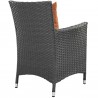 Modway Sojourn 2 Piece Outdoor Patio Sunbrella® Dining Set in Canvas Tuscan - Back Side Angle
