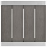 Modway Shore Outdoor Patio Aluminum Side Table - Silver Gray - Top Angle