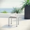 Modway Shore Outdoor Patio Aluminum Side Table - Silver Gray - Lifestyle - Modway Shore Outdoor Patio Aluminum Side Table - Silver Gray - Lifestyle