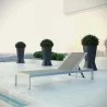 Modway Shore Outdoor Patio Aluminum Rattan Chaise - Silver Brown Gray - Lifestyle - Modway Shore Outdoor Patio Aluminum Rattan Chaise - Silver Brown Gray - Lifestyle