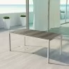 Modway Shore Outdoor Patio Aluminum Dining Table - Silver Gray - Lifestyle - Modway Shore Outdoor Patio Aluminum Dining Table - Silver Gray - Lifestyle