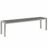 Modway Shore Outdoor Patio Aluminum Bench - Silver Gray - Front Side Angle - Modway Shore Outdoor Patio Aluminum Bench - Silver Gray - Front Side Angle