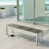 Modway Shore Outdoor Patio Aluminum Bench - Silver Gray - Lifestyle - Modway Shore Outdoor Patio Aluminum Bench - Silver Gray - Lifestyle