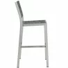 Modway Shore Outdoor Patio Aluminum Armless Bar Stool - Silver Gray - Side Angle - Modway Shore Outdoor Patio Aluminum Armless Bar Stool - Silver Gray - Side Angle