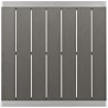 Modway Shore Outdoor Patio Aluminum Bar Table - Silver Gray - Top Angle