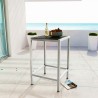 Modway Shore Outdoor Patio Aluminum Bar Table - Silver Gray - Lifestyle
