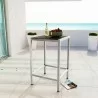 Modway Shore Outdoor Patio Aluminum Bar Table - Silver Gray - Lifestyle - Modway Shore Outdoor Patio Aluminum Bar Table - Silver Gray - Lifestyle