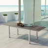 Modway Shore Outdoor Patio Wood Dining Table - Silver Gray - Lifestyle