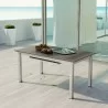 Modway Shore Outdoor Patio Wood Dining Table - Silver Gray - Lifestyle - Modway Shore Outdoor Patio Wood Dining Table - Silver Gray - Lifestyle